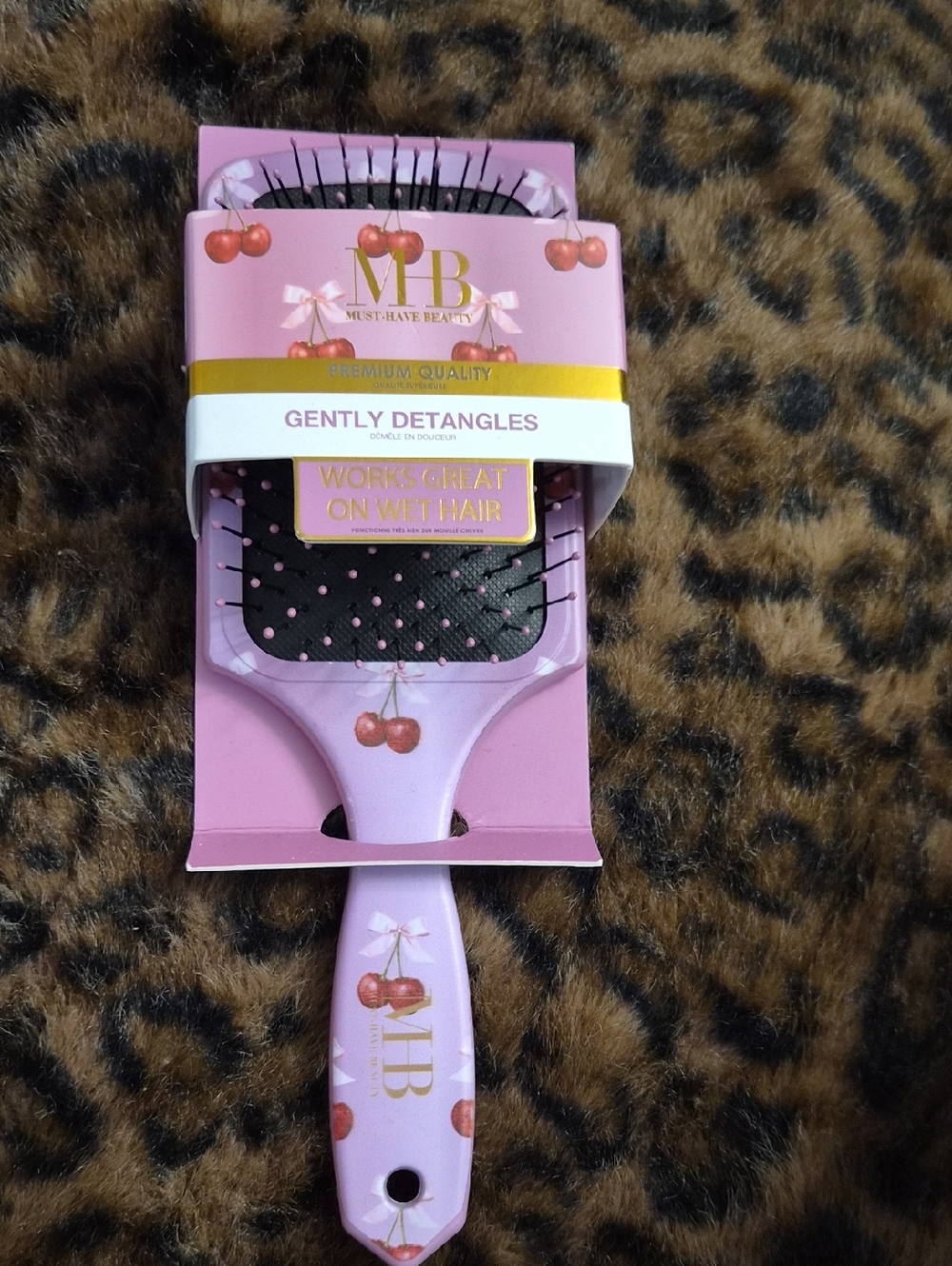 Pink Paddle Hair Brush - Gently Detangles
